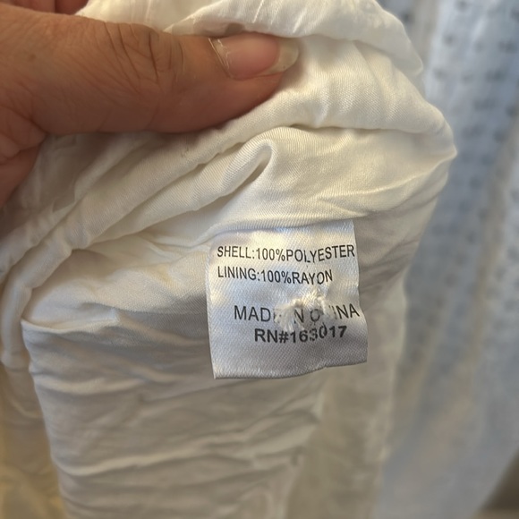 Princess Polly Attal White Deep V Puff Sleeve Button Front Midi Dress - Picture 11 of 13